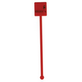 6" Square Head Muddler Stirrer W/ 1 Color Imprint